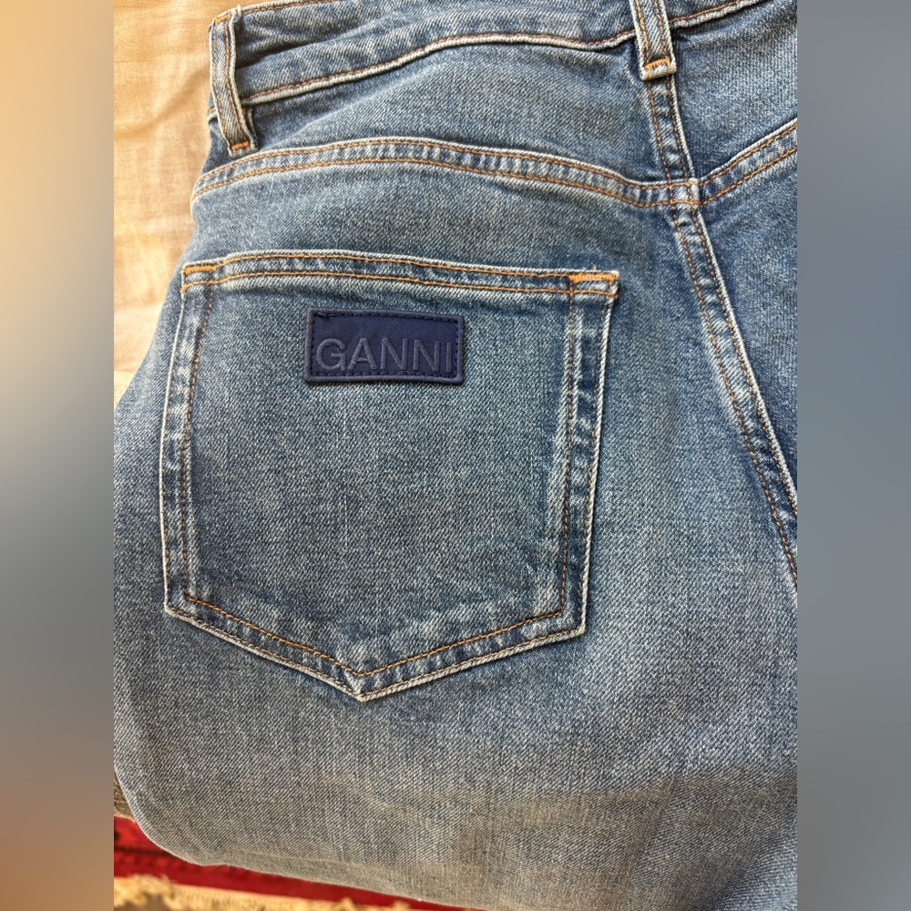 GANNI stretch andi jeans in mid blue vintage - Picture 7 of 10